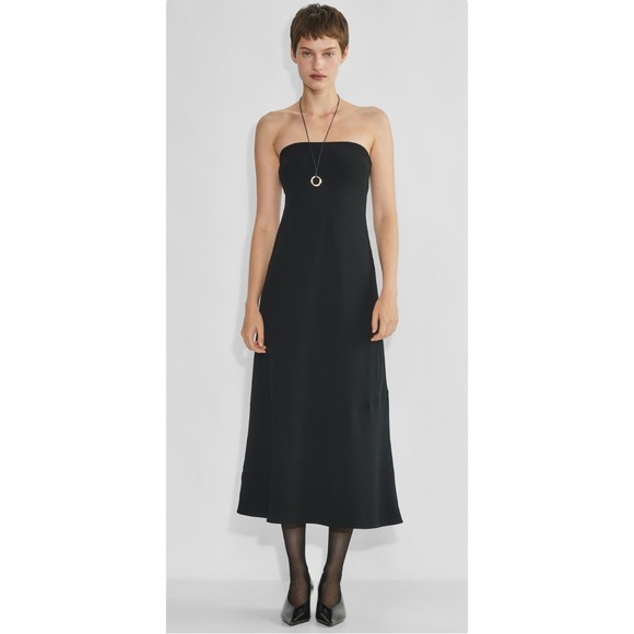 Babaton Resolution Dress - Black Strapless Japanese Crepe Maxi Dress sz XL - Picture 12 of 14